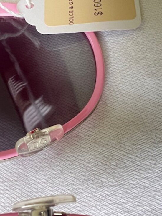 Dolce & Gabbana Sunglasses Pink Red&Yellow Logo Silver Retro Vintage Style